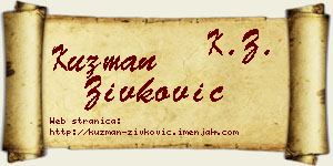 Kuzman Živković vizit kartica